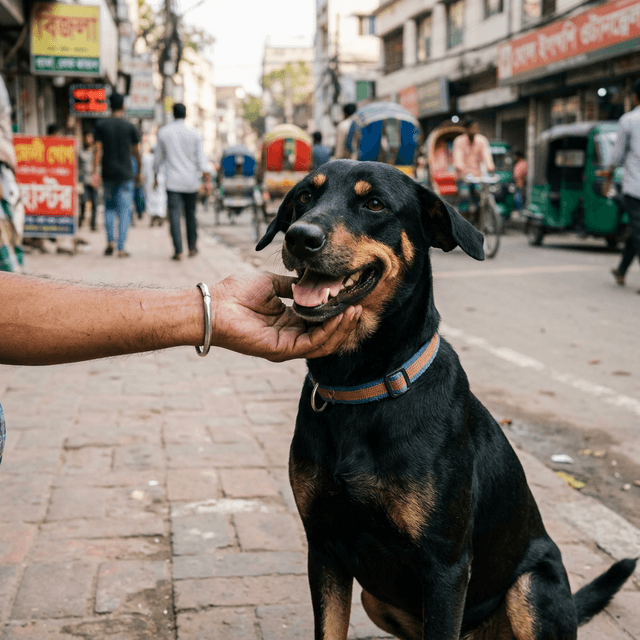 Small native Bangladeshi Desi stray dog